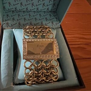 SOLD Marciano by Guess Gold Chain Bracelet Watch Crystal Bezel Y2K Statement
